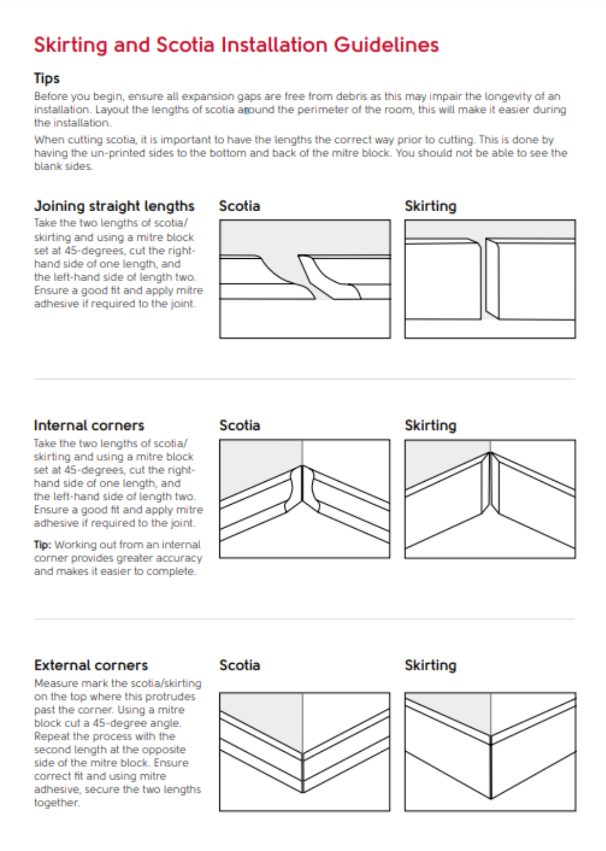 Palio Skirting and Scotia installation guide