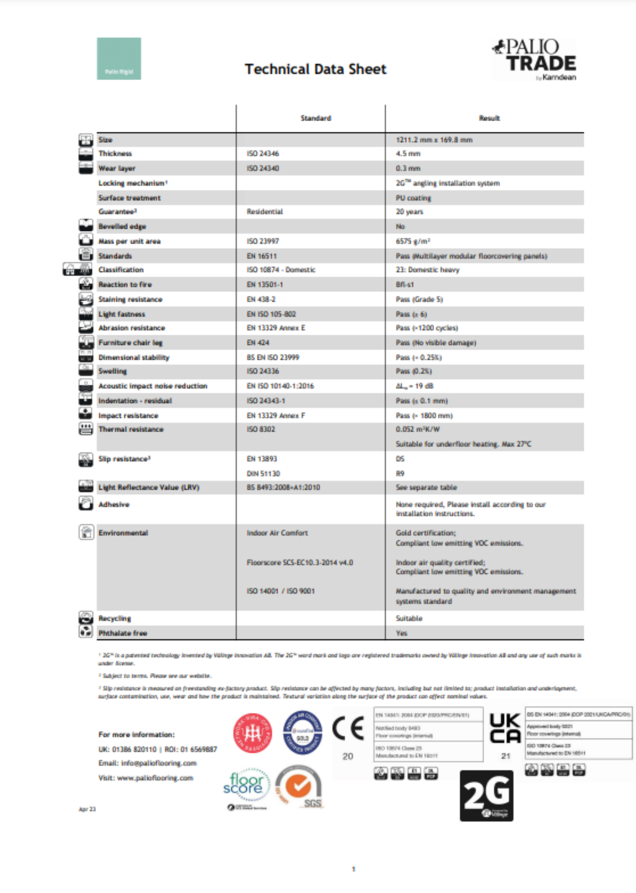 Palio Rigid Technical Data Sheet image